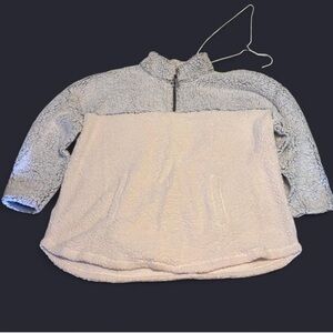 Maurices Women’s  Sherpa Hoodie - Gray and White